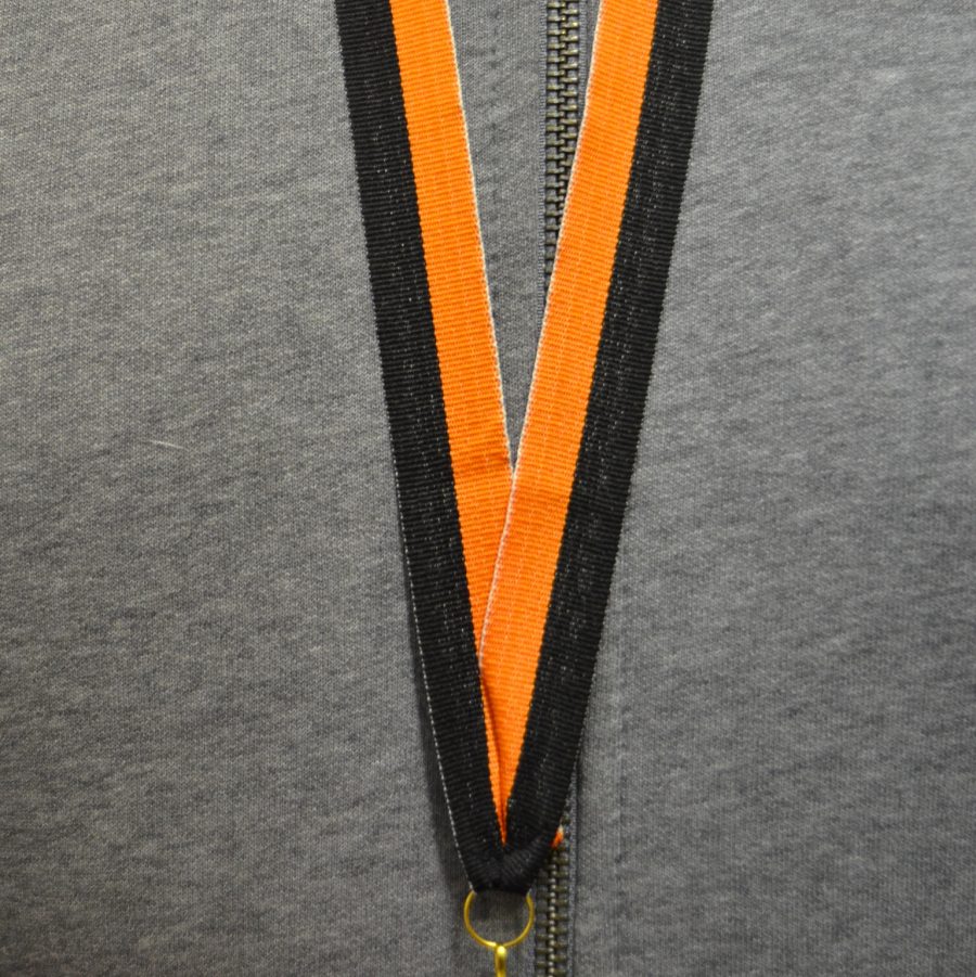 medal ribbon black and orange
