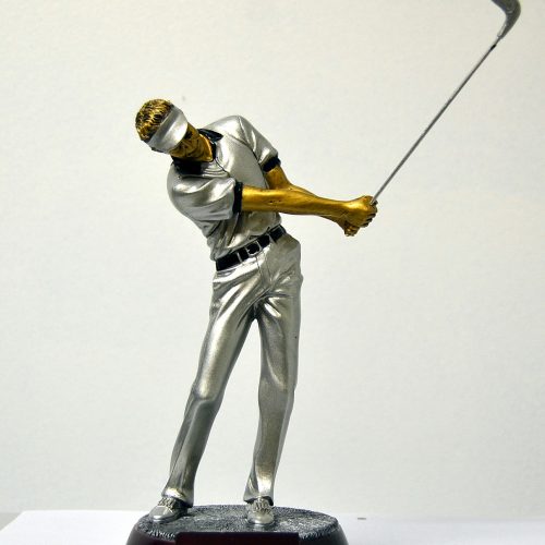 golfspelare golf pokal silver