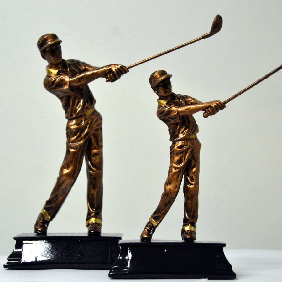 golf player bronze trophy